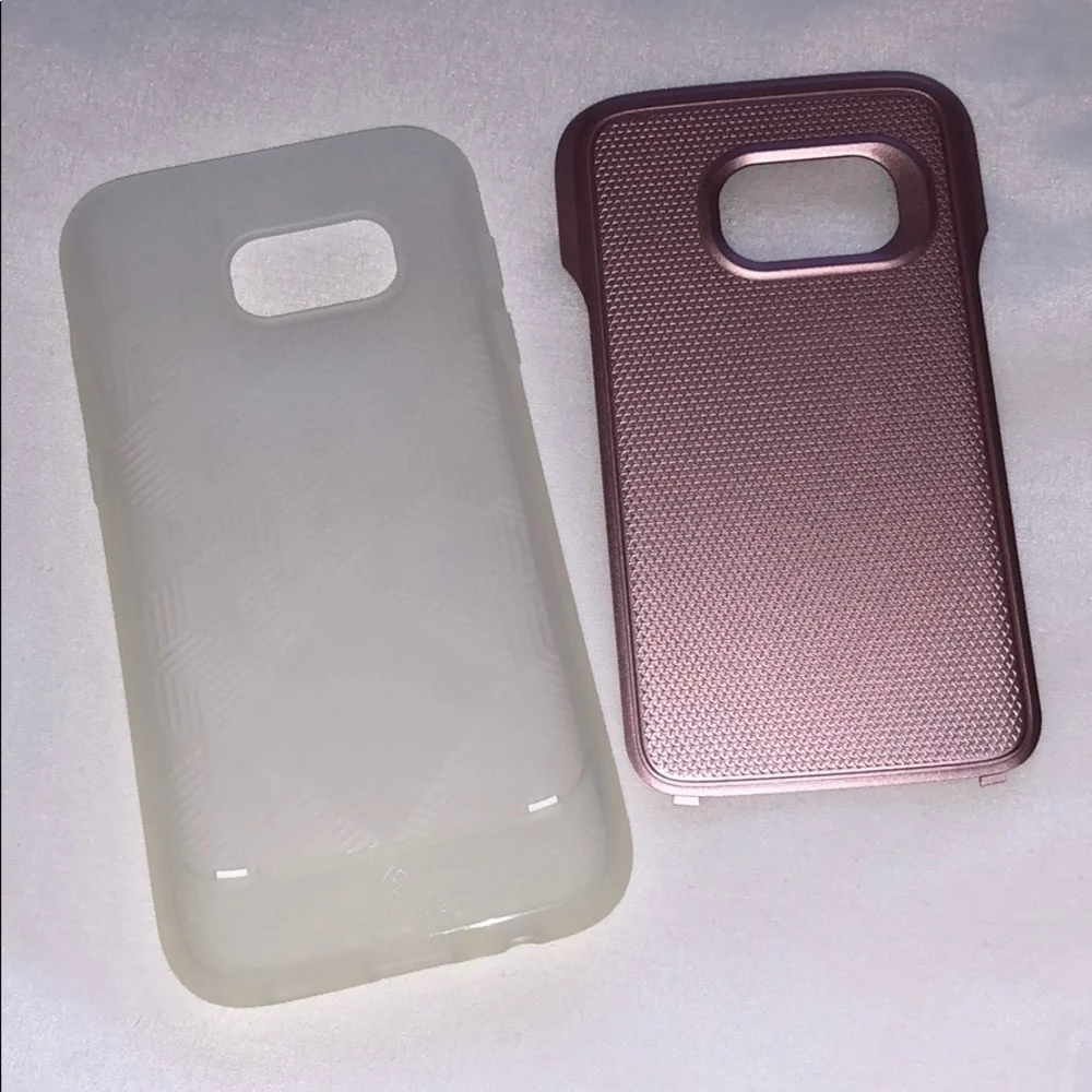 New Samsung Galaxy S7 Pink Clear Cell Phone Case